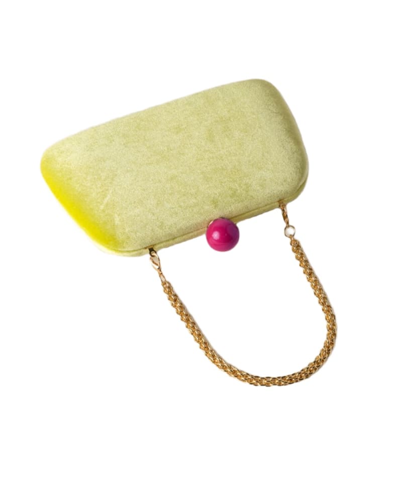 Front of a size One Size Lana Minaudiere in Lime by Shiraleah. | dia_product_style_image_id:308950